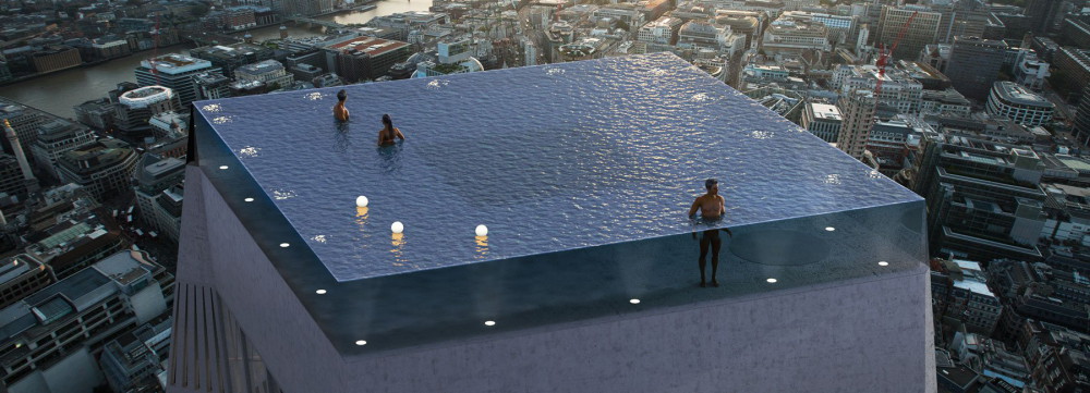 「無限倫敦」絕美空中無邊際泳池 360度全景眺望55層樓視野