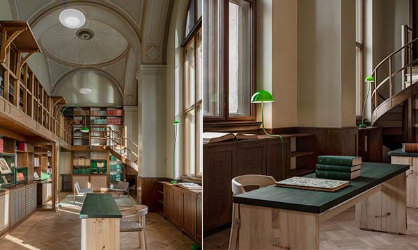 百年歷史圖書館搖身一變成永續空間！落葉木材、橡木扶手椅 Emma Olbers Design創造會呼吸的自然氛圍